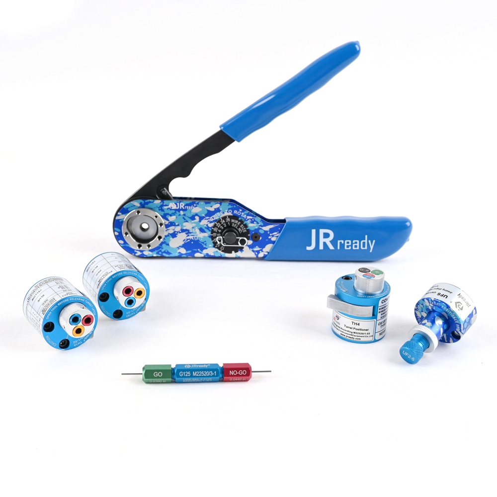 

Комплект JRready ST2147 NEW-ASF1 M22520/1-01 Щипцы 12-26 AWG и TH Револьверная головка и UF6-UF2-5 M22520/1-05 Калибр G125
