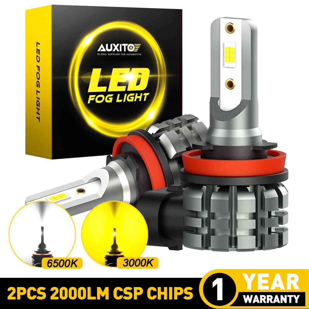 

AUXITO 2 шт. H8 H9 H11 Светодиодный противотуманный фонарь H16 JP HB3 HB4 светодиодный CSP 6500k белый 3000k Золотой Желтый 12В 24В DRL дневные ходовые огни для автомобиля