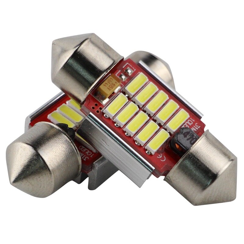 

2 шт. гирлянда CANBUS 28 мм 31 мм 36 мм/39 мм/41 мм C5W светодиодный ошибок 4014 SMD Светодиодная настольная Белый Купол Карта лампы 2-летняя гарантия
