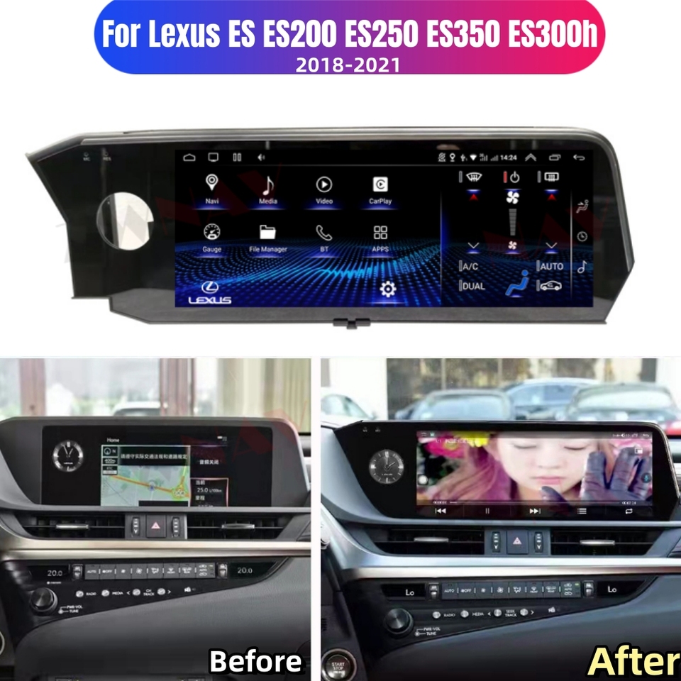 

Автомобильный радиоприемник стерео экраном для Lexus ES ES300h ES350h ES300 ES330 ES350 2018 2019 2020 2021 Android14 Мультимедийный плеер Carplay GPS