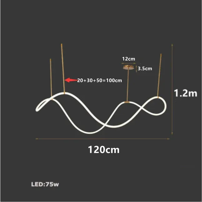 

Скандинавская LED люстра JIANKEXING