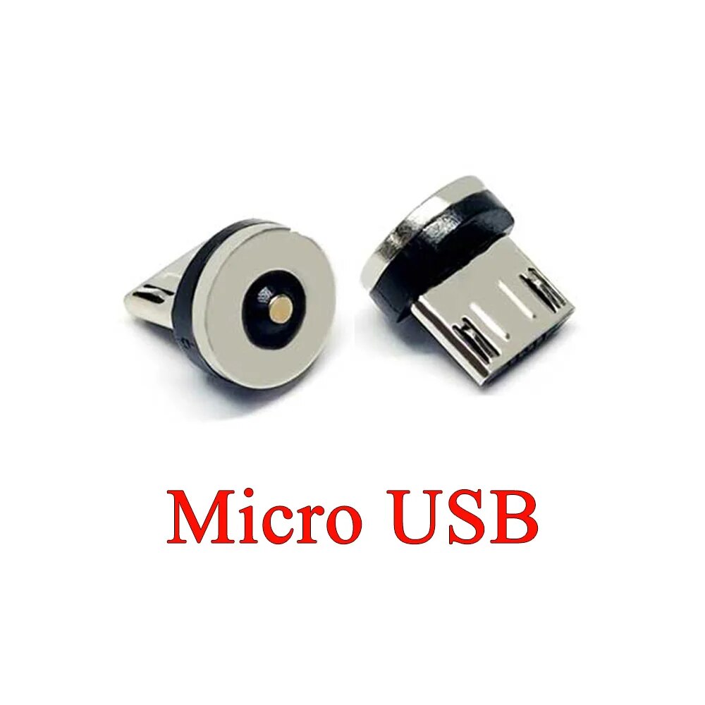 

1 шт. Круглый Магнитный штекер Micro USB, Магнитный зарядный кабель, штекер USB Type C, Магнитный адаптер для кабеля, поворот на 360 градусов, наконечники для кабеля