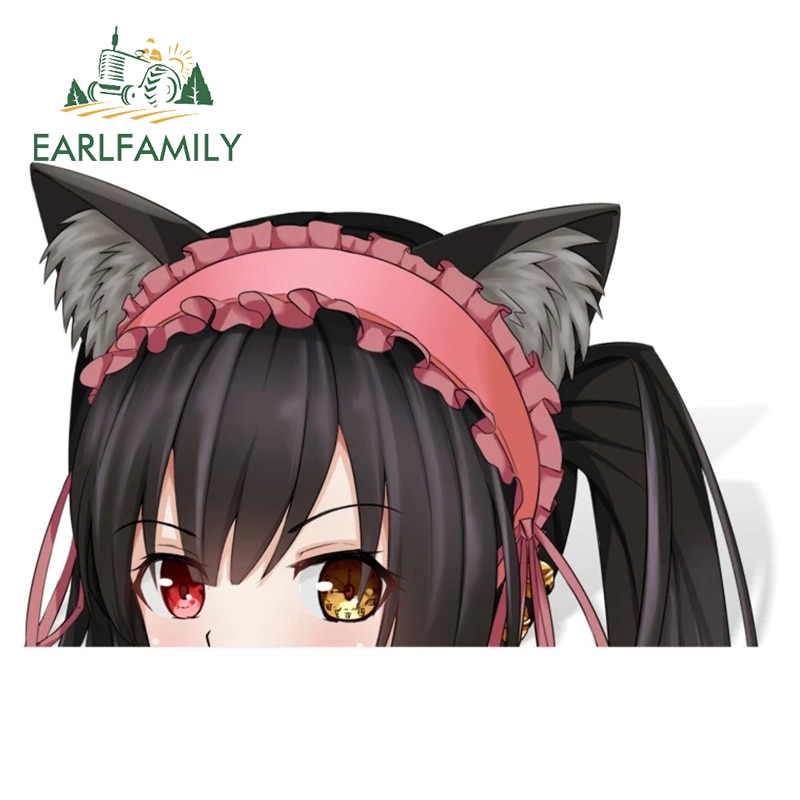 

EARLFAMILY 13 см x 8,7 см мультяшная девушка Куруми токисаки Пекер Наклейка Граффити стикер s большая голова винил аниме Peek Водонепроницаемая наклейка