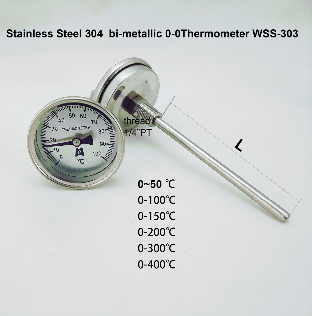 

Биметаллический термометр SHLLJ WSS-303 0-300 градусов
