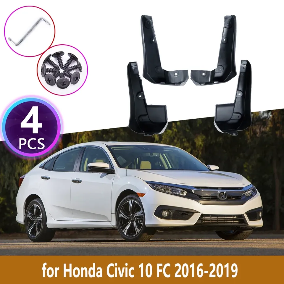 

4 шт. задние брызговики для Honda Civic 10 2016 2017 2018 2019 обшивка брызговиков брызговики защита автомобильных аксессуаров