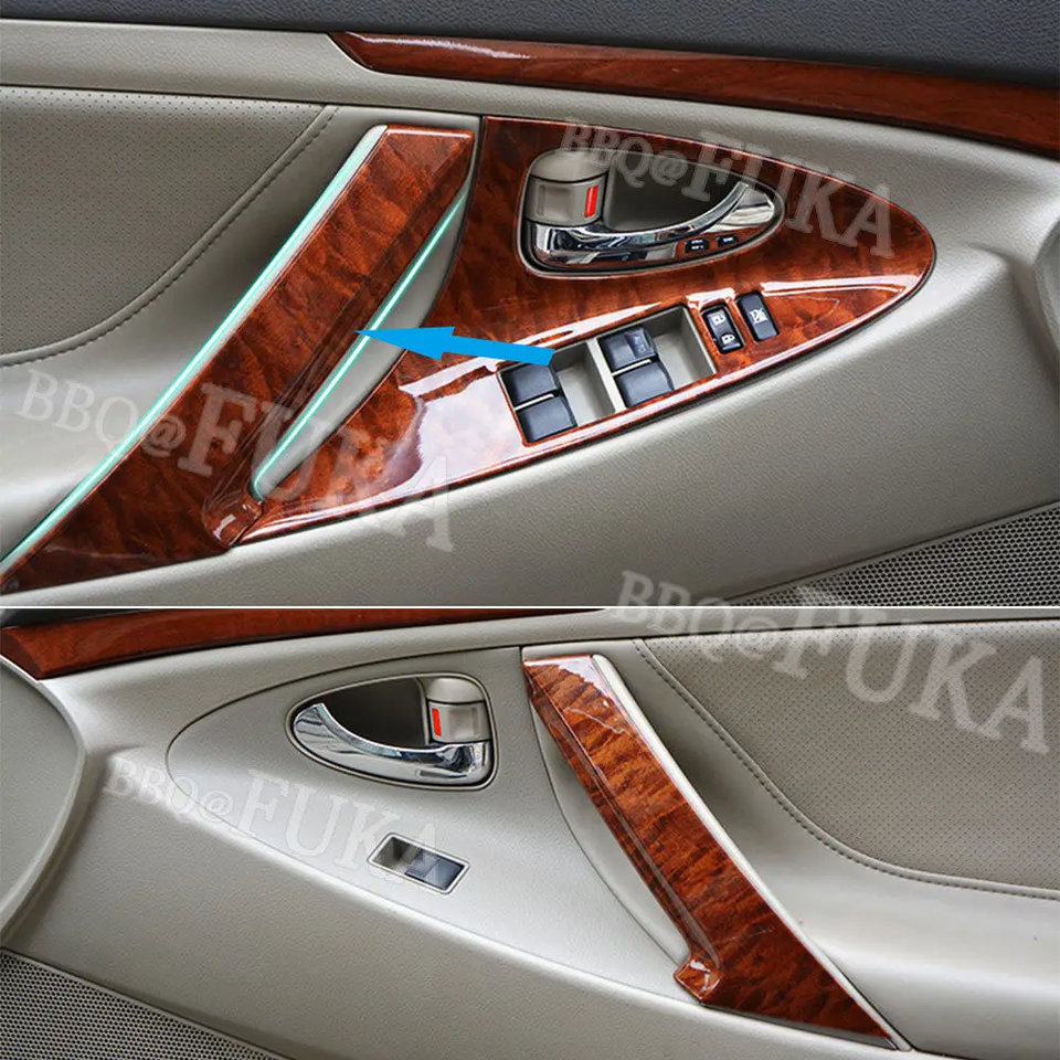 

Для Toyota Camry 2006 2007 2008 2009 2010 2011 4 шт. ABS внутренняя дверь подлокотник ручка крышка отделка цвет красного дерева декоративная