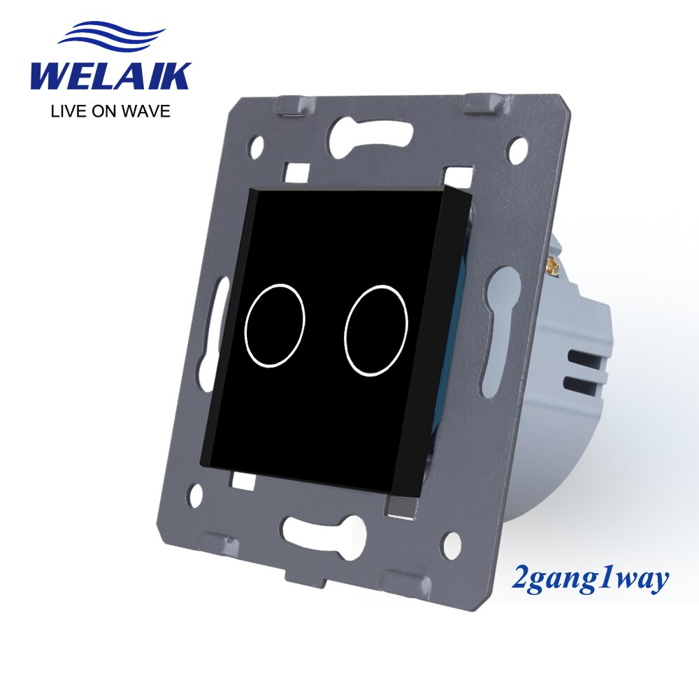 

Европейский одинарный фейерверк WELAIK, 1 ~ 1000 Вт, 45*45 мм, 2 клавиши, 1 канал, Хрустальная стеклянная панель, умная светодиодная лампа, настенный сенсорный выключатель, 220 В, A921W