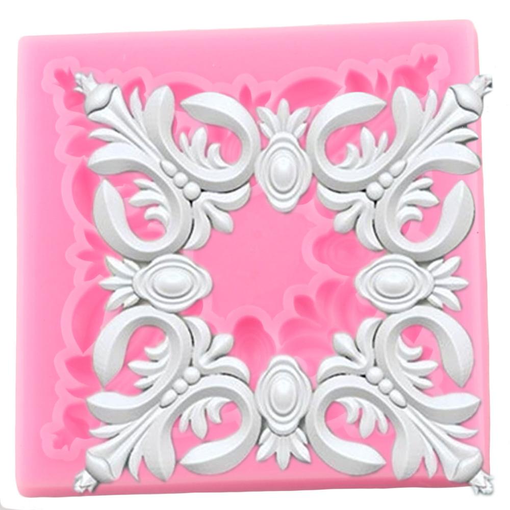 

Силиконовые формы для торта 3D Flower Lace розового цвета