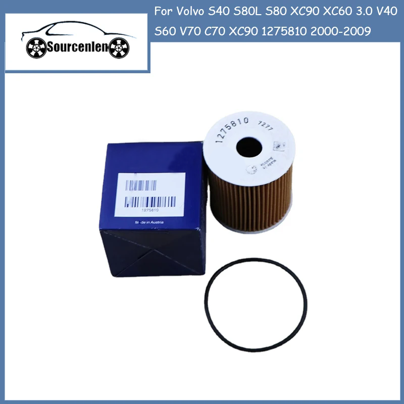 

Масляный фильтр для Volvo S40 S80L S80 XC90 XC60 3,0 V40 S60 V70 C70 XC90 1275810 2000 2001 2002 2003 2004 2005 2006 2007 2008 2009