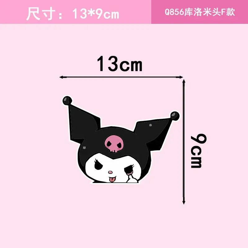 

Автомобильные наклейки Sanrio MyMelody Kuromi, необычные декоративные водонепроницаемые наклейки с мультяшным рисунком двери, милые наклейки для электрического автомобиля