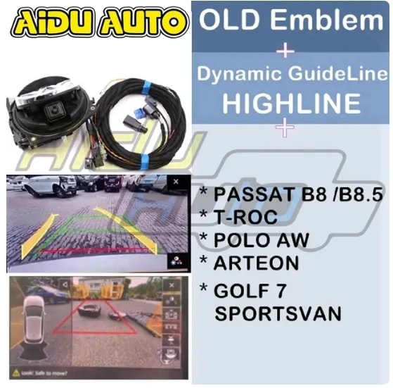 

Для VW Passat B8 8,5 ARTEON GOLF 7 MK8 POLO 6C AW T-ROC ID3, переворачивающийся значок, эмблема заднего вида, камера заднего вида