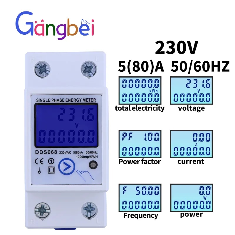 

Измеритель электроэнергии Gangbei DDS662 220В