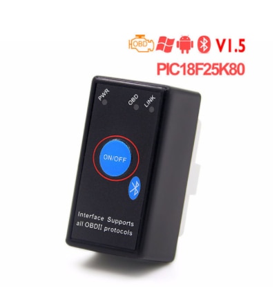 

Чип ELM327 V1.5 PIC18F25K80 ELM 327 Bluetooth с включением/выключением питания elm327 WIFI OBDII считыватель кодов для Android/IOS/ПК