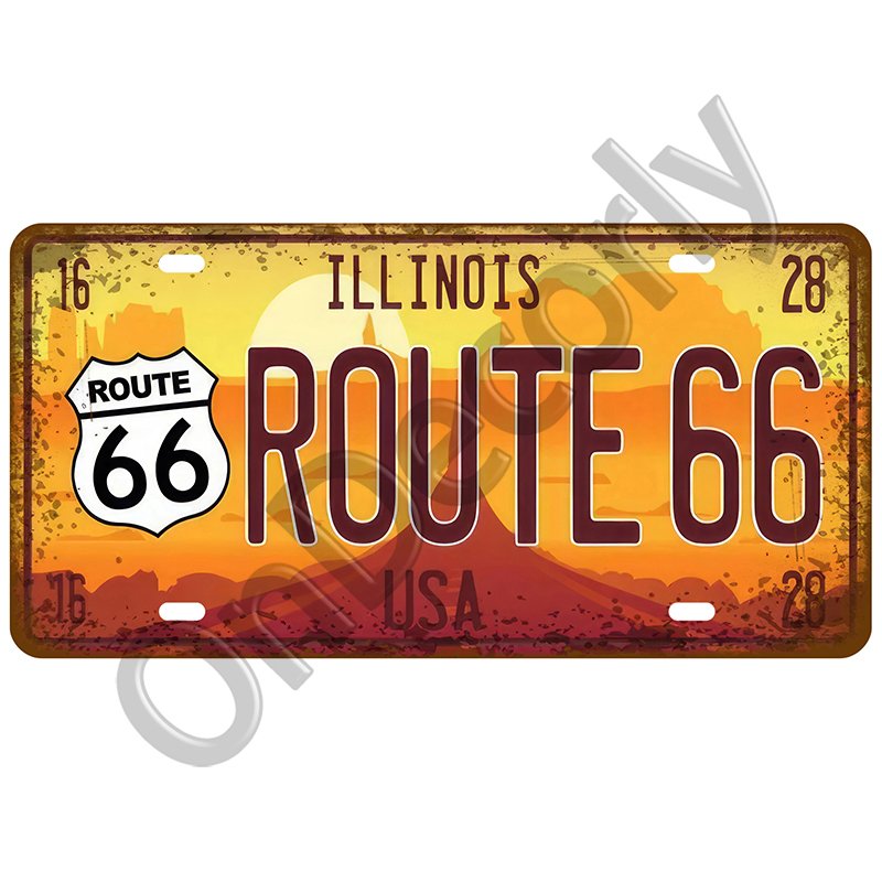 

Металлический плакат Route 66