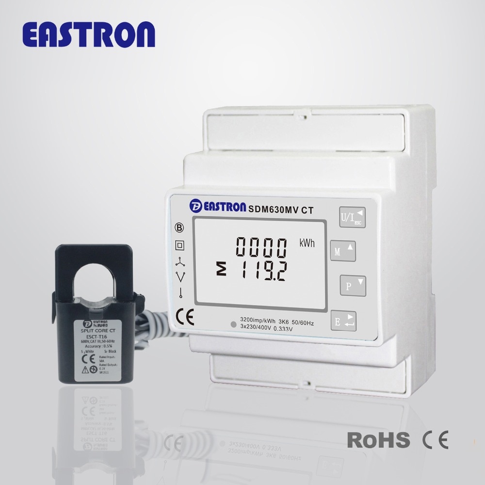 

SDM630MV CT с 3 входами TU16 100A/333mV, сенсорными кнопками, коммуникацией RS485