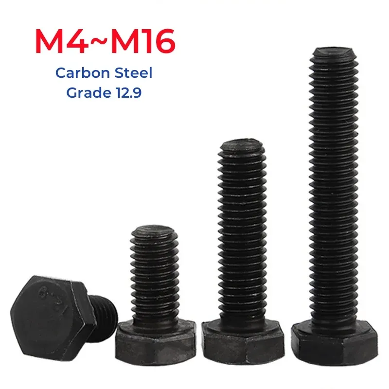 

Болты с шестигранной головкой из углеродистой стали M4-M16