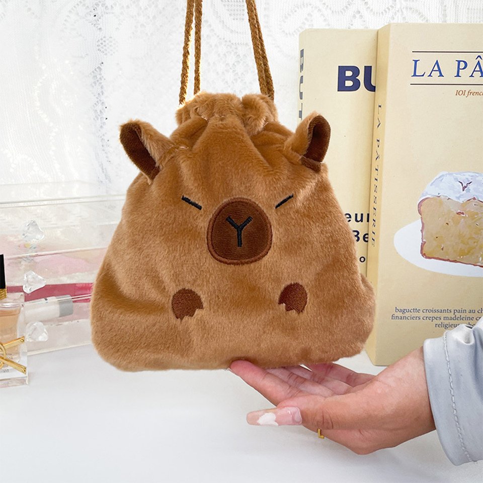 

Мягкая плюшевая косметичка Капибара