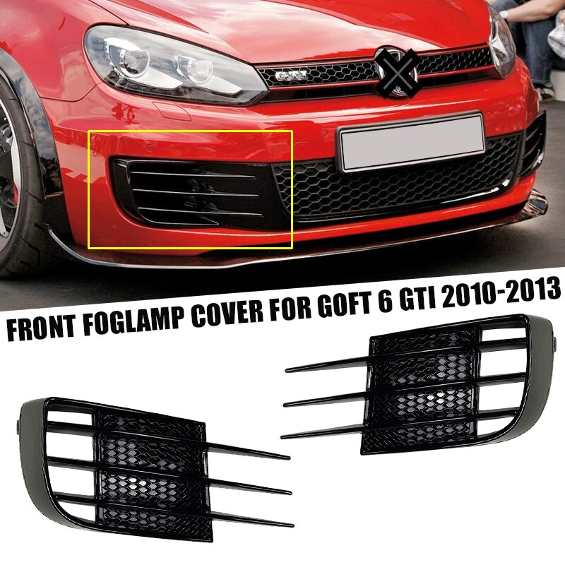 

Аксессуары для Volkswagen VW Golf 6 MK6 GTI GTD 2008 2009 2010 2011 2012, решетка переднего бампера, противотуманная фара, крышка рамки