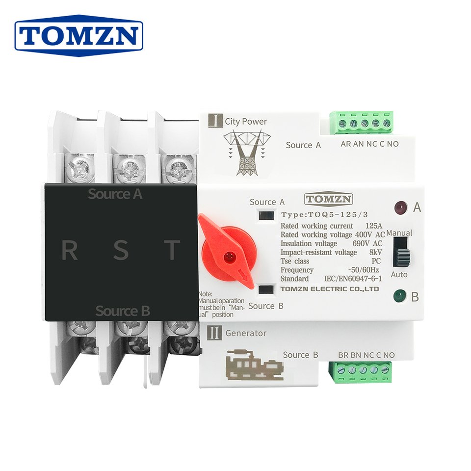 

Автоматический резервный переключатель TOMZN 63A/100A/125A