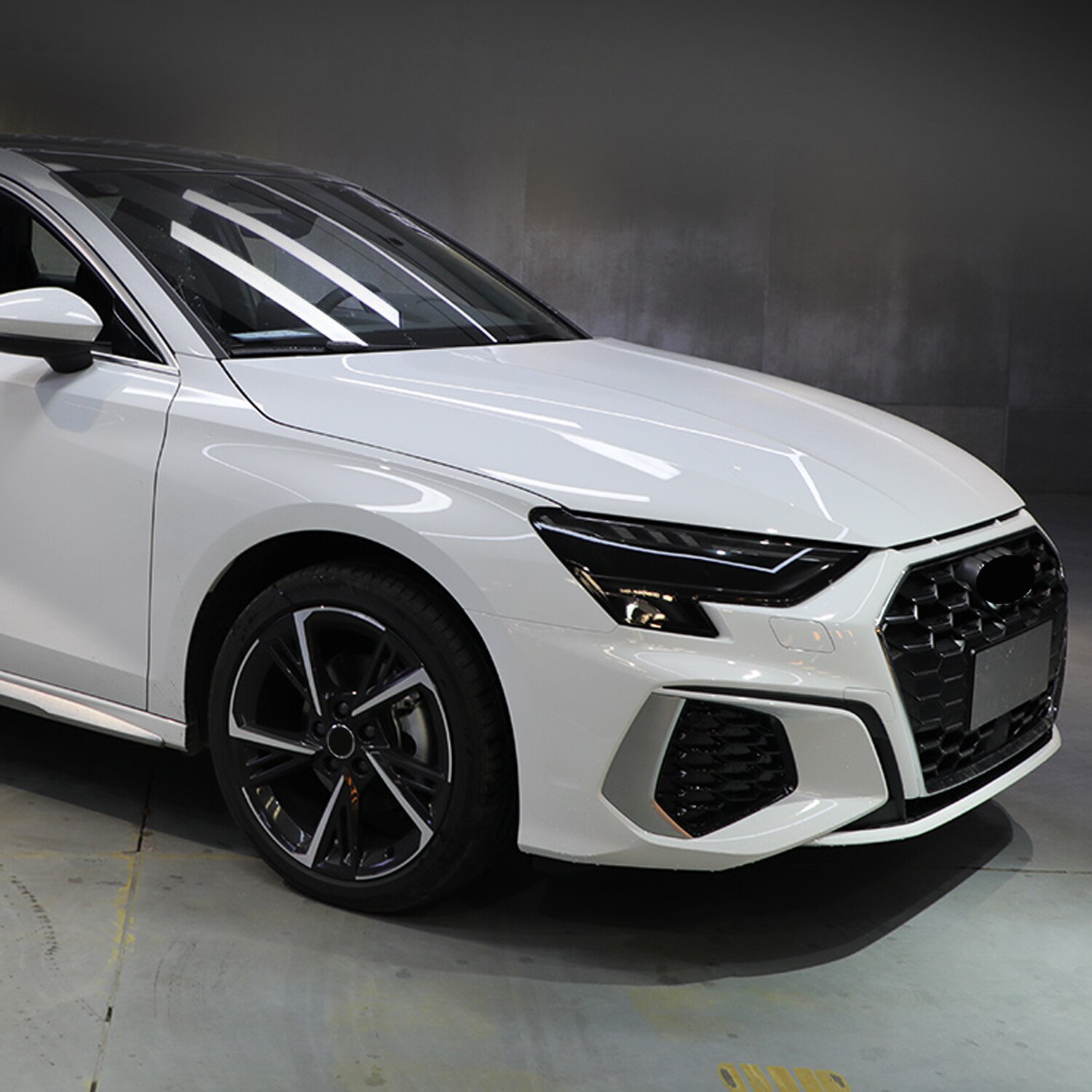 

Подходит для Audi A3 8Y Sportback Sedan 2020 2021 2022 2023 копченая Черная передняя фара лампы с защитой от царапин защитная пленка