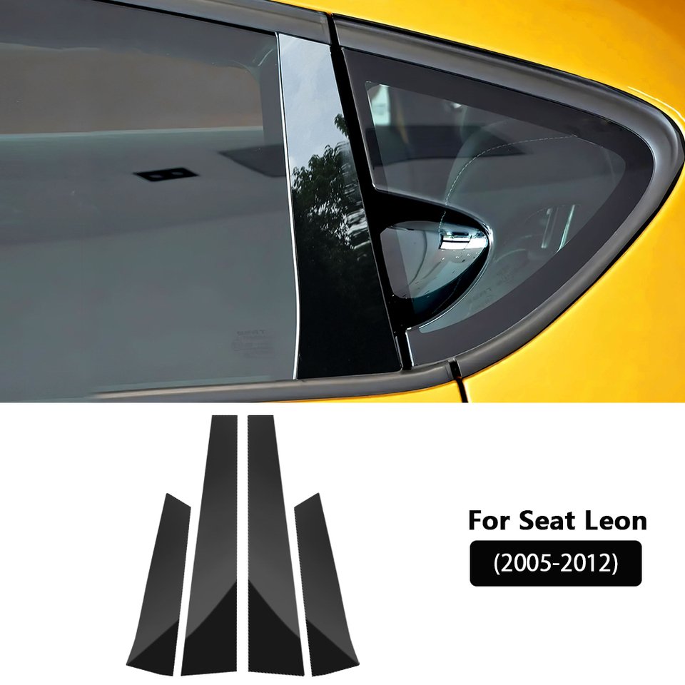 

Для Seat Leon Altea 2005 2006 2007 2008 2009 2010 2011 2012 B наклейка на столбы из углеродного волокна с узором глянцевый черный защитная отделка