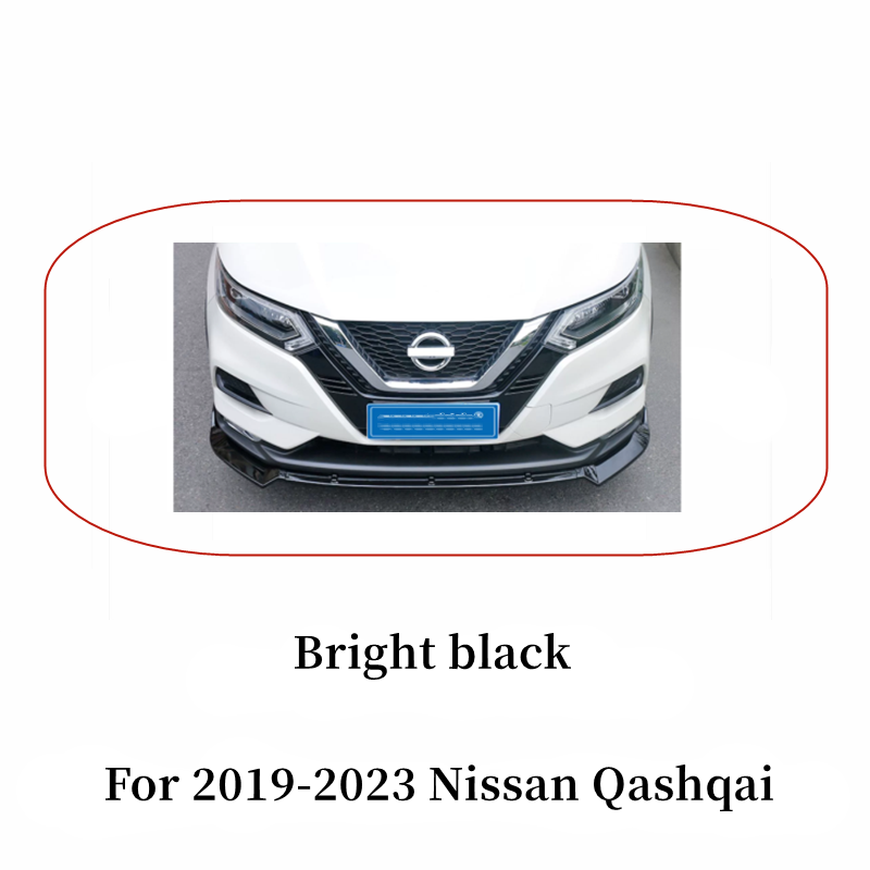 

Сплиттер переднего бампера для 2019-2023 Nissan Qashqai, комплект спойлера для подбородка, защитный диффузор, внешние аксессуары