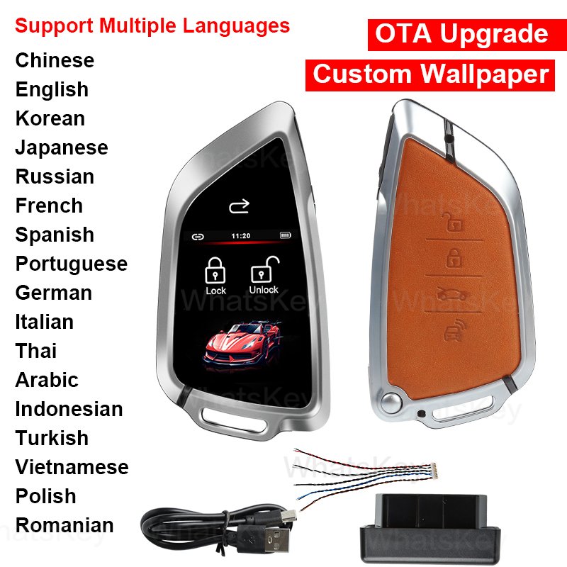 

CH688A Универсальный модифицированный ЖК-экран Smart Remote Key для BMW/Audi/Benz/Hyundai/Nissan/Ford/Toyota/Cadillac/VW/KIA LCD Smart Key удобный вход Подходит без кнопки запуска одной кнопкой