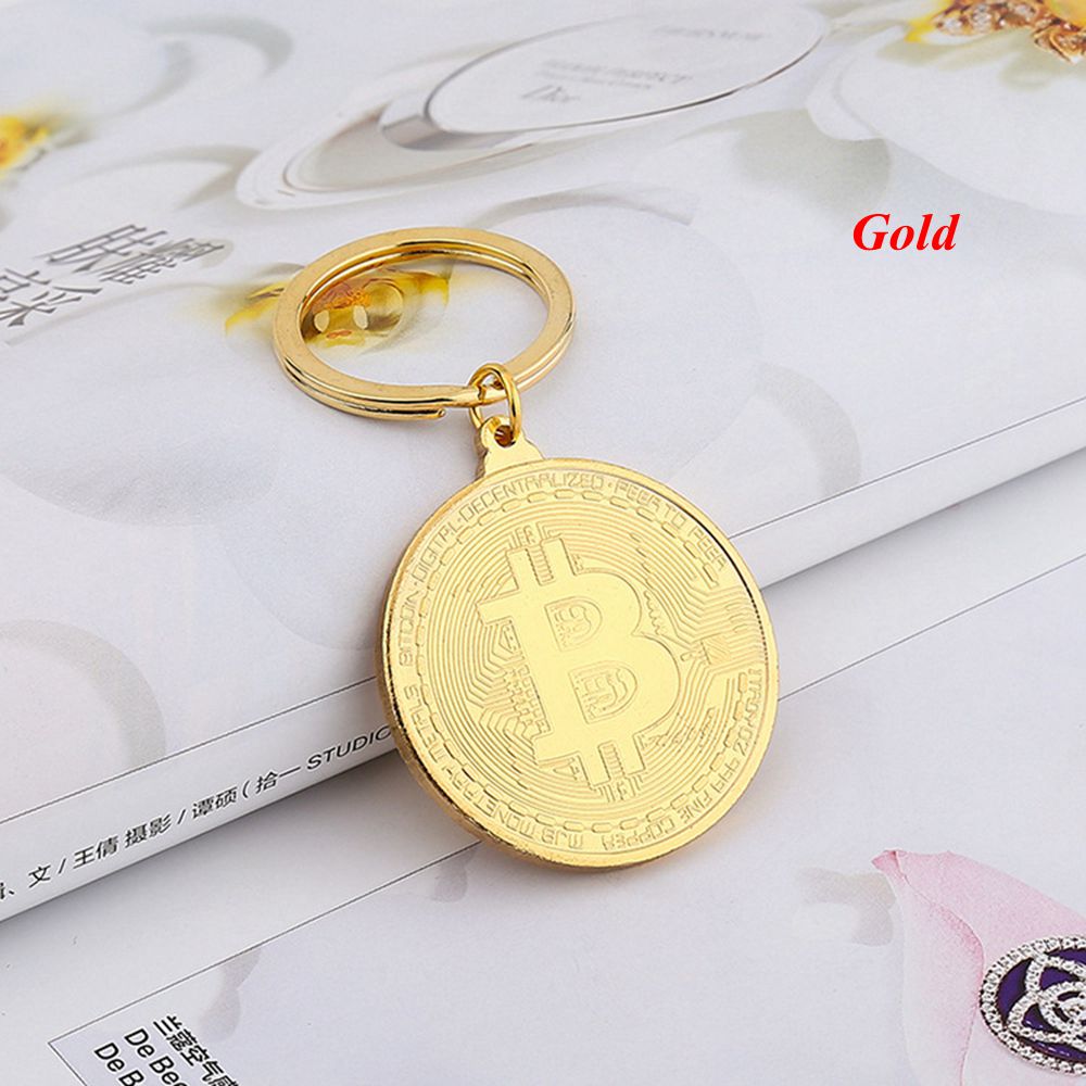 

Брелок с биткоином, золотой