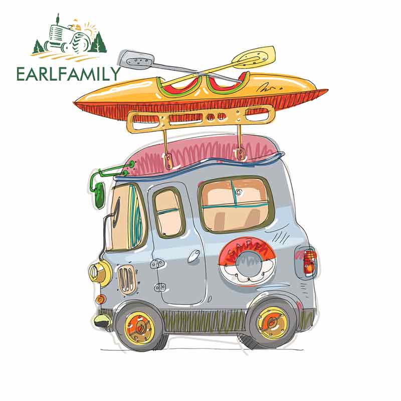 

EARLFAMILY 13 см для кемпера, фургона, виниловые автомобильные наклейки и наклейки, модные DIY хип-хоп водонепроницаемые наклейки в стиле фургон, граффити