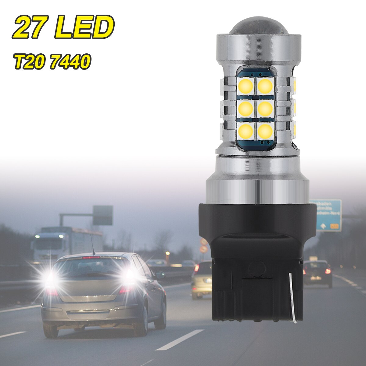 

12 В 3030 SMD Сигнальная лампа белого/желтого/красного цвета T20 7440 WY21W W21W Светодиодные лампы заднего хода Поворотный стоп-сигнал Резервный фонарь Новый