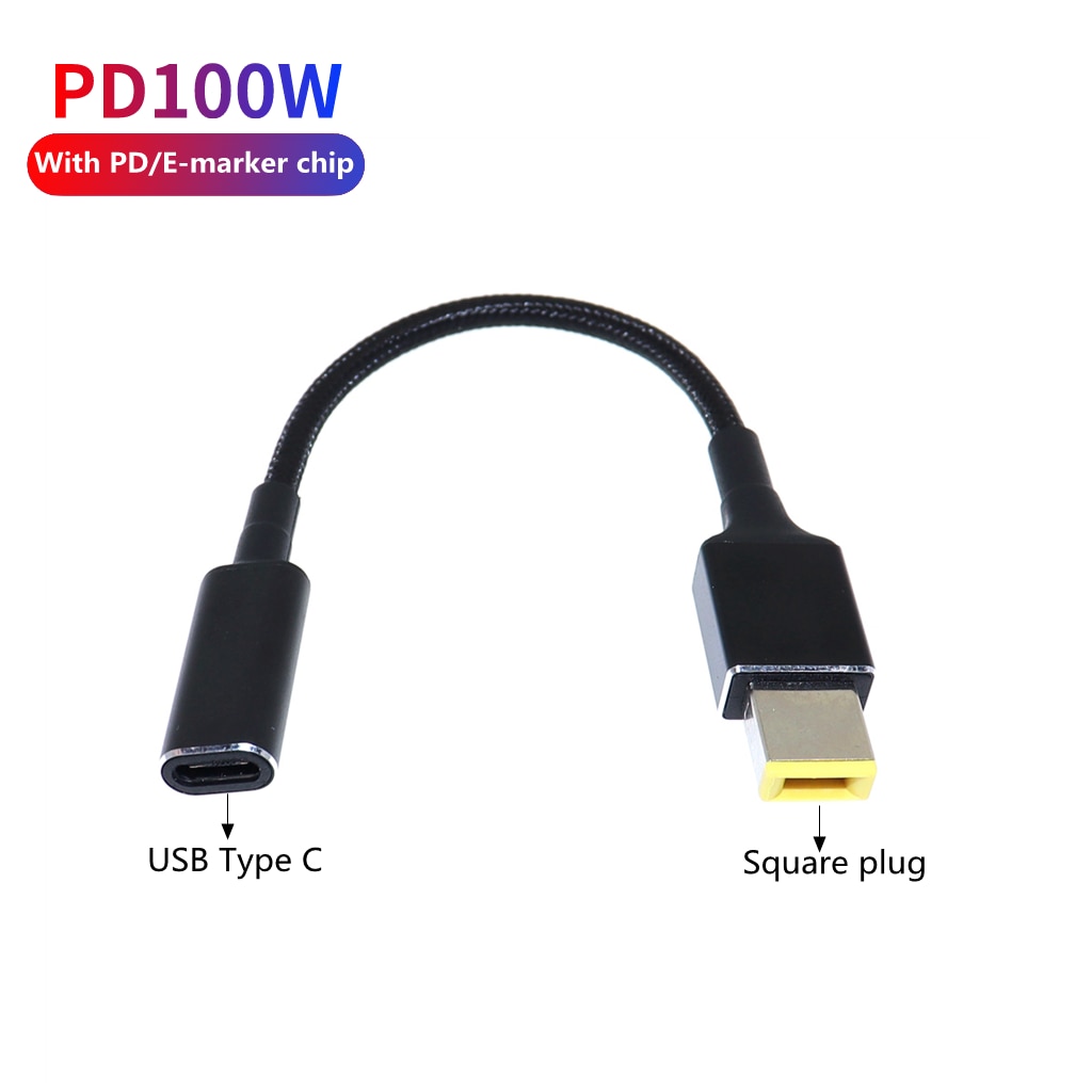 

KYMISON переходник USB Type C «Мама» в «Квадратный», черный, 100 Вт