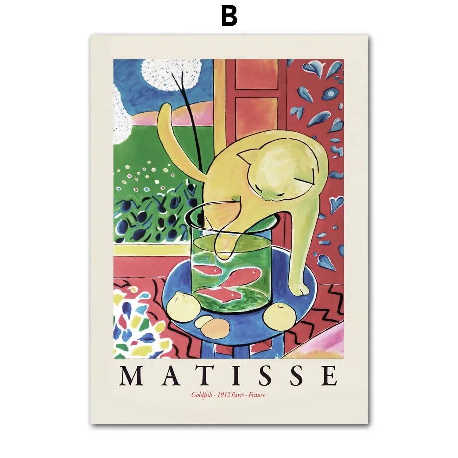 

Винтажные постеры Matisse Monet с изображением рыбьего сада водных лилий