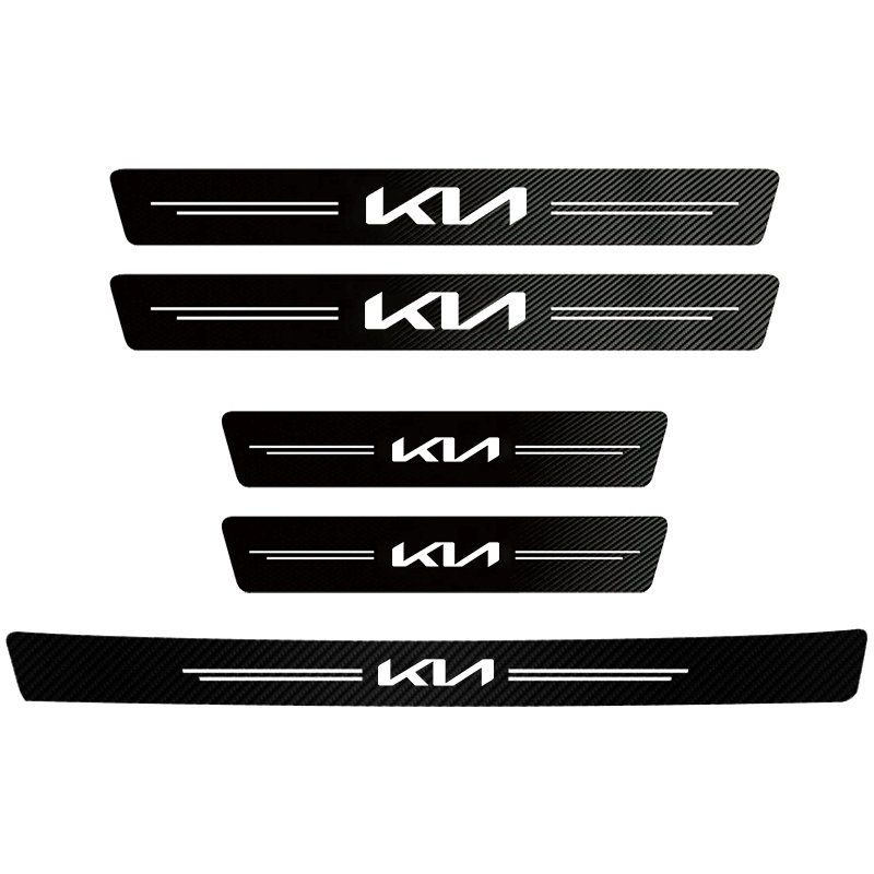 

Карбоновая наклейка на порог автомобиля, автоаксессуары для Kia Rio Soul Forte Sportage Picanto Niro Morning Ceed ProCeed Stonic Optima KN