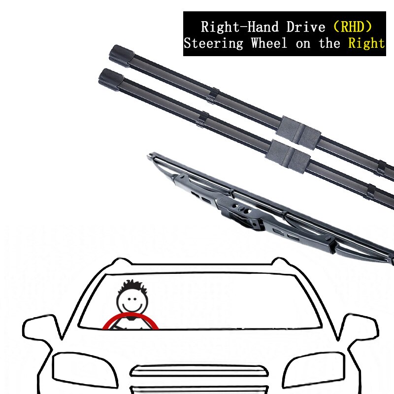 

Для Mazda 3 BK 2004 2005 2006 2007 2008 2009 хэтчбек бескаркасный передний и задний дворники резак набор авто запасные части