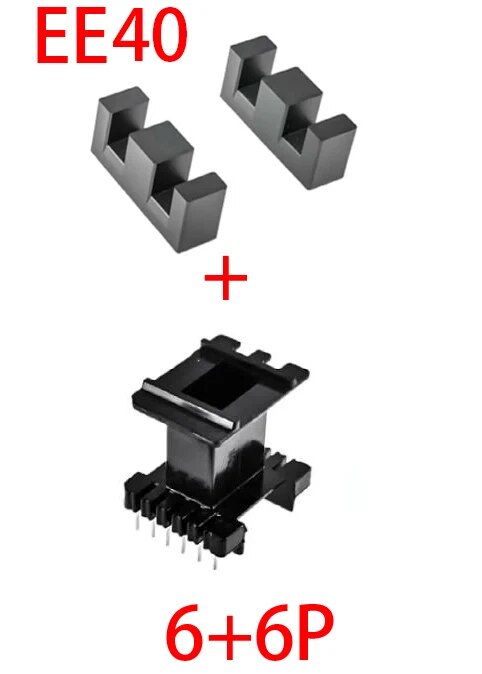 

EE33 EE40 4 + 4 6 + 6 7 + 7 8/12/14Pins MN-ZN PC40 PC95, вертикальный ферритовый трансформатор, магнитный сердечник, катушка, Формовочная бобина