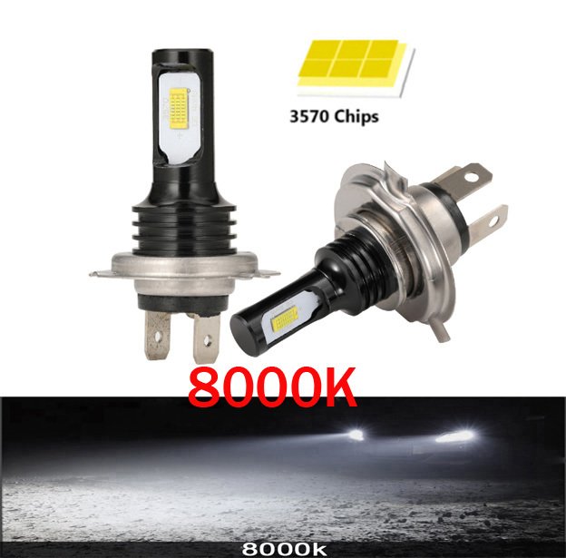

2 шт. светодиодные H4 20000LM H7 светодиодные автомобильные фары 80 Вт CSP чипы противотуманные фары мини H7 светодиодные турбо автомобильные белые 6000K 12V 24V