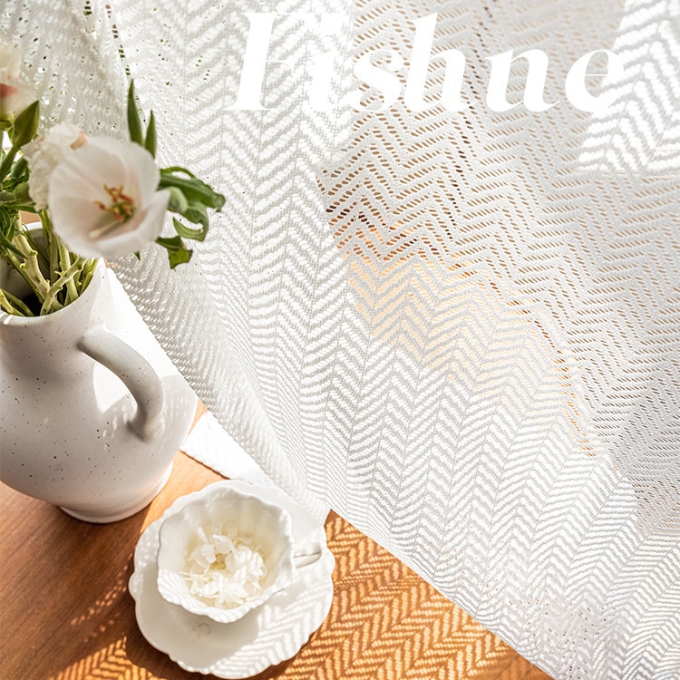 

Шторы из полиэстера и хлопка MAKEHOME белые