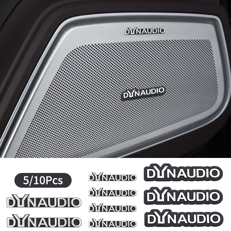 

5 шт./10 шт., металлический логотип Dynaudio, автомобильный динамик Hi-Fi, аудиодинамик, значок, стерео, эмблема, наклейка, аксессуары для автостайлинга