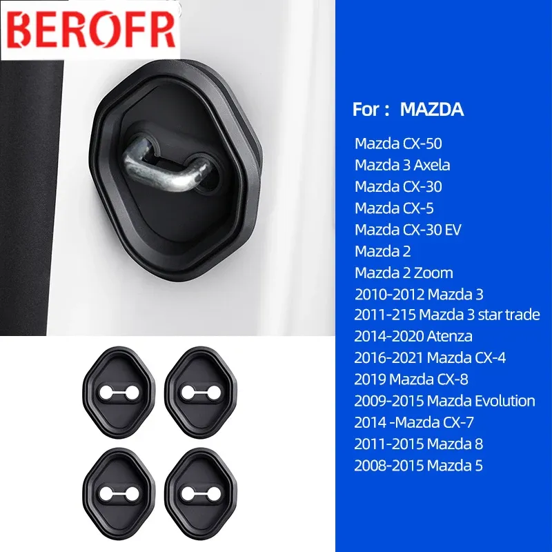 

4 шт., силиконовые накладки на дверные замки для Mazda 2 3 6 DJ BM BP GJ CX3 CX-5 CX5 CX 5 CX7 CX9 MX5