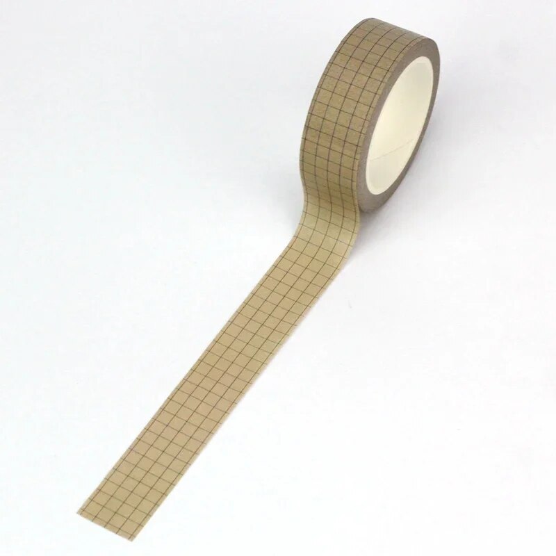 

GREATHOPE WASHI TAPE винтажная сетка крафт коричневые листья 10 м