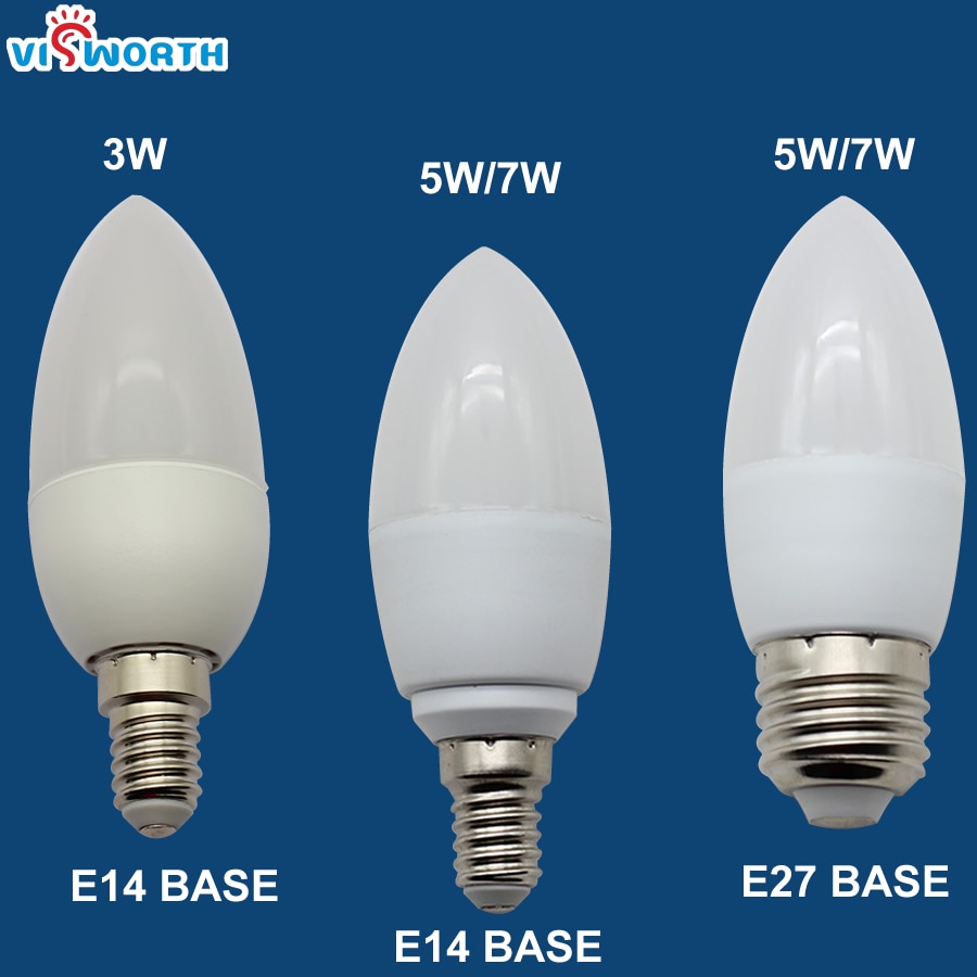 

Светодиодная лампа VisWorth E14 E27 3Вт 5Вт 7Вт теплый/холодный белый