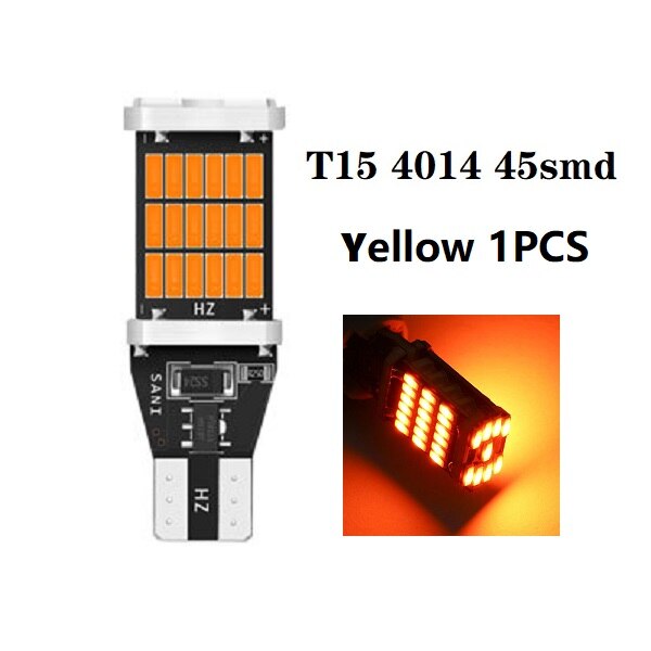 

1 Автомобильная сигнальная лампа T15 W16W светодиодный Лампа T10 W5W 4014, светодиодсветильник лампа s Canbus без ошибок, высокая мощность, белый, постоянный ток 12 В, задние парковочные лампы