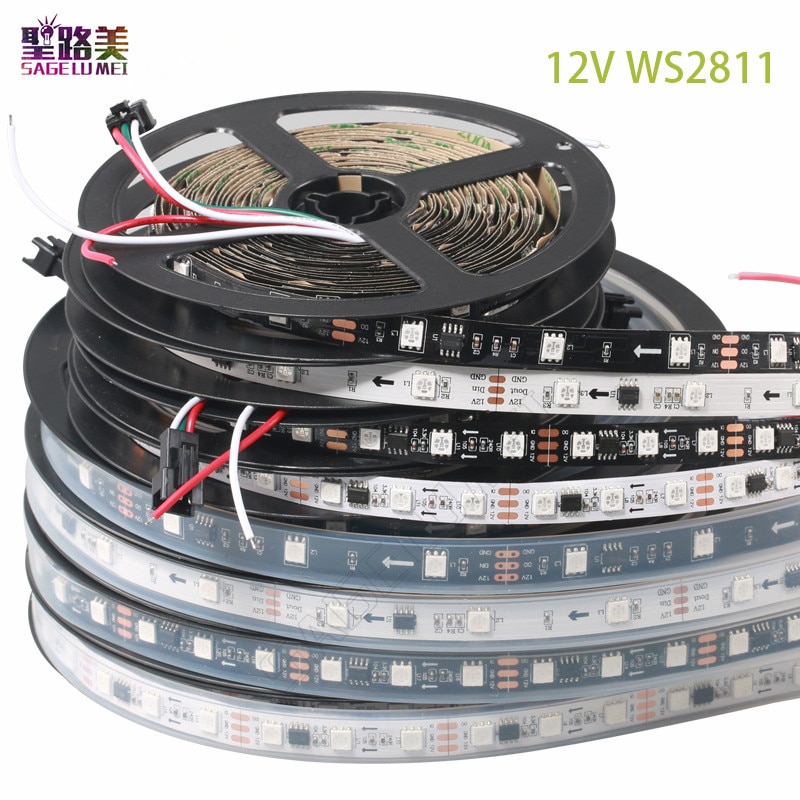 

Светодиодная пиксельная лента SAGE LU MEI WS2811 RGB 5050 12В 5м