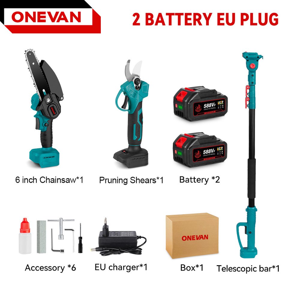 

ONEVAN Бесщеточная штанговая пила 3500 Вт