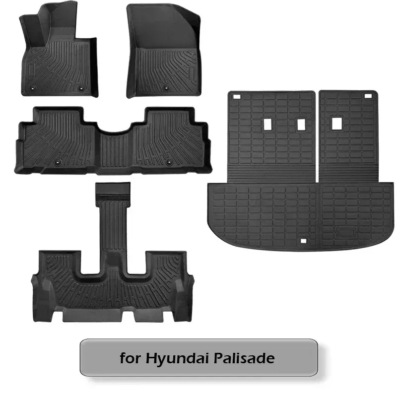 

Коврики для Hyundai Palisade 2025 2024-2020, всепогодный коврик для грузовой подкладки, коврик для спинки, коврик для багажника из ТПЭ с ковриком для спинки, аксессуары