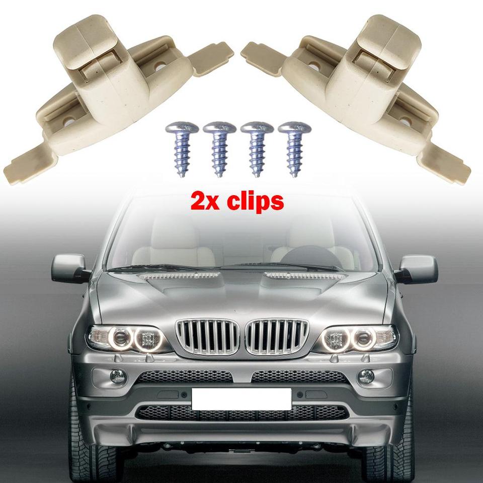 

2 шт. для Bmw 3 5 7 серии M3 E46 E38 E39 X5 E53 51168174715 51168243575 автомобильный бежевый солнцезащитный козырек зажим зеркало держатель Кронштейн вешалка