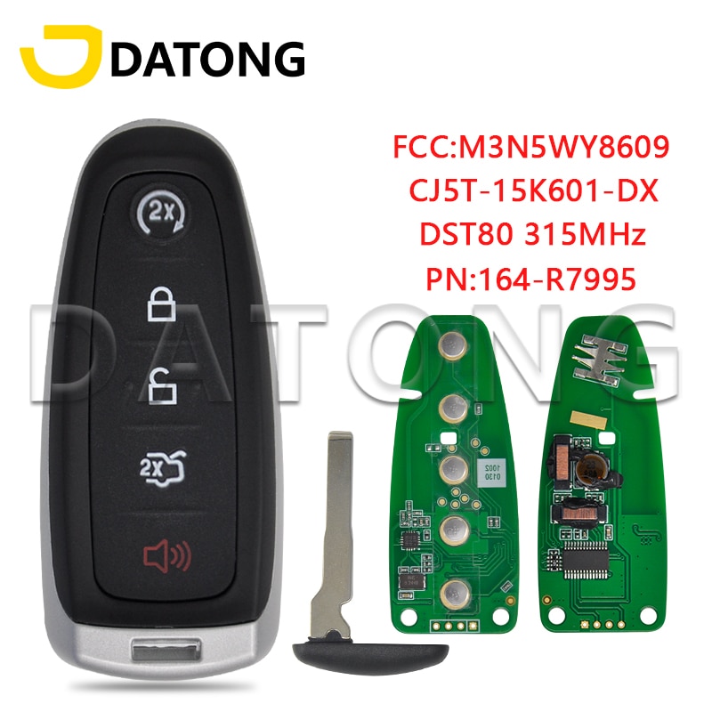 

Автомобильный ключ Datong World для Ford Foucs C-max Maverick Escape 2013-2018 M3N5WY8609 CJ5T-15K601-DX 315 МГц DST80 HU101 пульт дистанционного управления