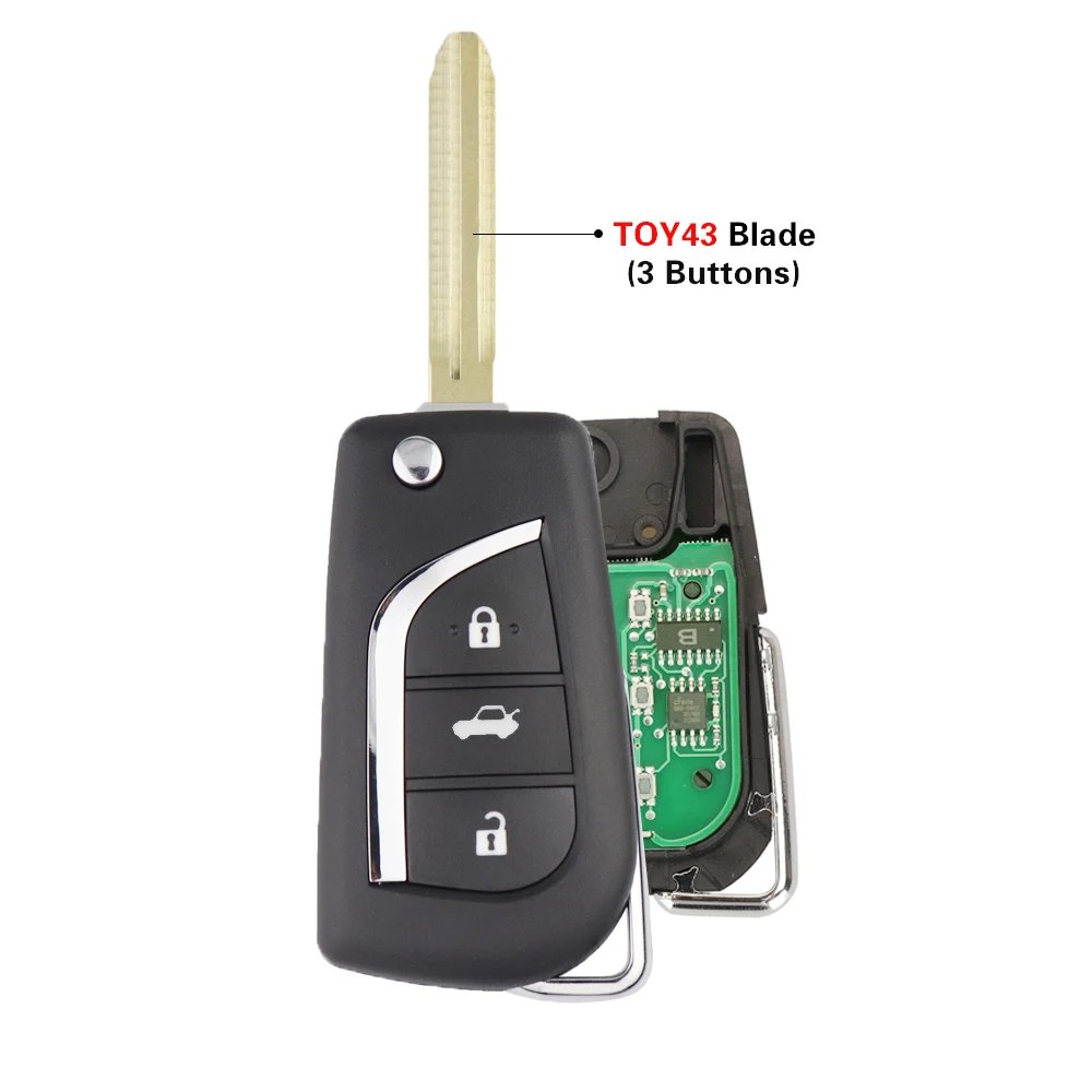 

YIQIXIN для Toyota RAV4 Hilux Yaris Vios Camry Prado Corolla 315 МГц дистанционный ключ от автомобиля чип 4D68 TOY43 лезвие 2/3 кнопка автоматическое управление