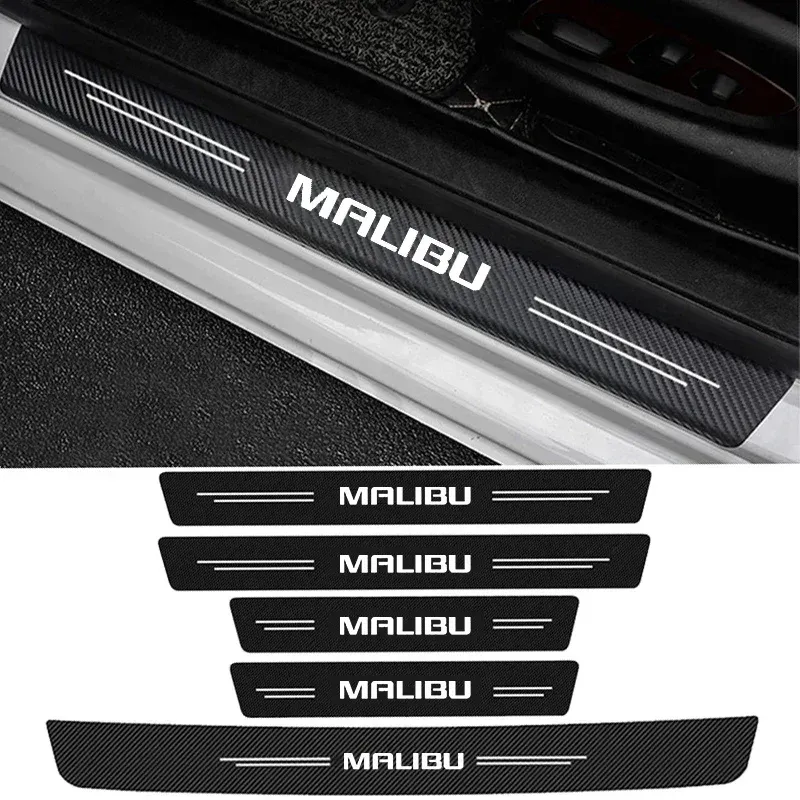 

Углеродное волокно, накладка на порог автомобиля, пленка Anit Kick для Chevrolet Malibu 2023, защитные наклейки на багажник, наклейки на передний и задний порог