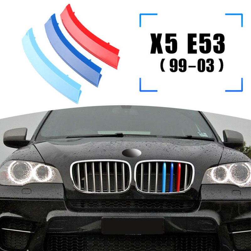 

ZEMAR 3 шт. ABS для BMW X5 E70 E53 F15 G05 Автомобильная решетка радиатора накладной зажим м характеристики аксессуары 2016 2017 2018 2019 2020
